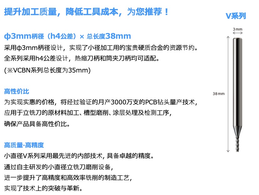 V系列 (3mm柄径)