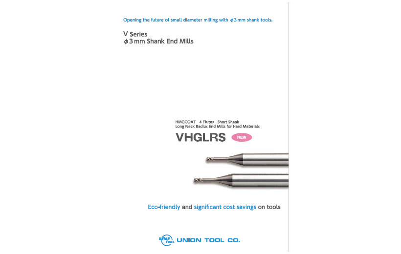 Φ3 Shank V Series 4 Flute Long Neck Radius End Mills for Hard Materials　VHGLRS